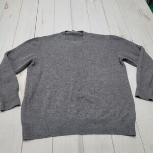 Manrico Cashmere gray knit sweater crewneck pullover Italy luxury minimalist